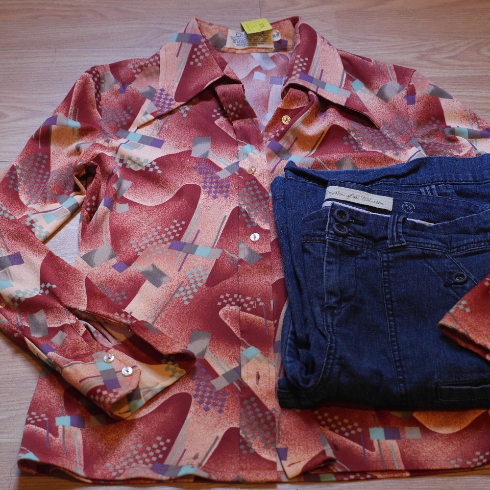 Geometric Vintage Button Down